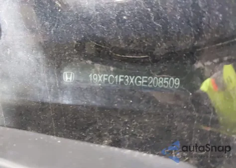 2016 Honda Civic Ex-T из США, поврежденный, VIN 19XFC1F3XGE208509